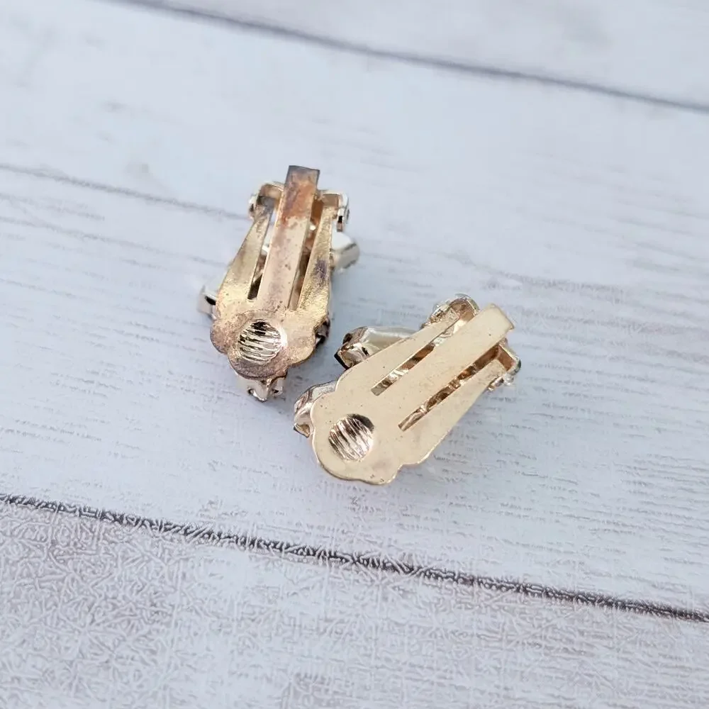 Vintage Clip On Earrings Stunning Fall Theme Gems Pretty